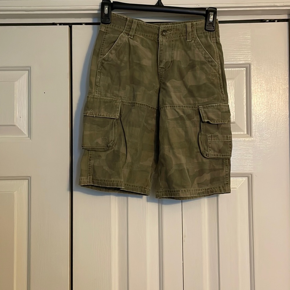 Marks and Spencer’s Indigo Collection boys shorts in olive green.